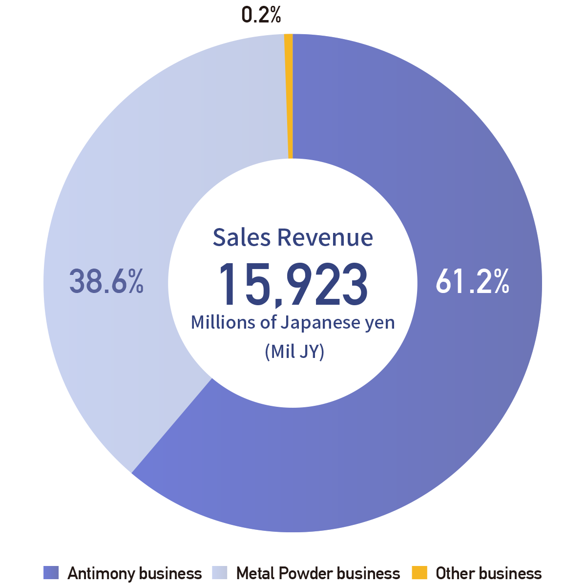 Sales Revenue by Business Segment (Full year)